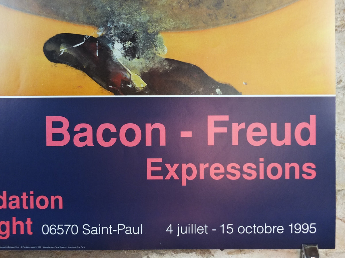 1995 Francis Bacon Poster, Study for a Bullfight 1969, Maeght, Figurative Realism, gallery exhibition, wall art decor