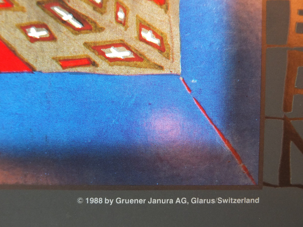 1988 Friedensreich Hundertwasser Poster, Day Dreaming Truck Driver with his Houses 1952, wall art decor