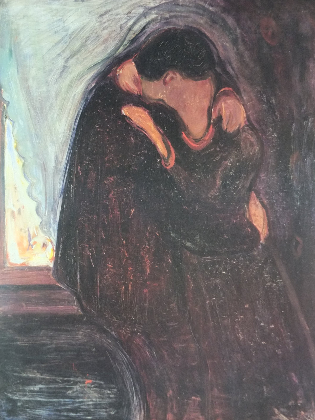 2000 Edvard Munch Poster, The Kiss 1897, Munch Museet, Norway, Expressionism, Symbolism, gallery exhibition, wall art decor