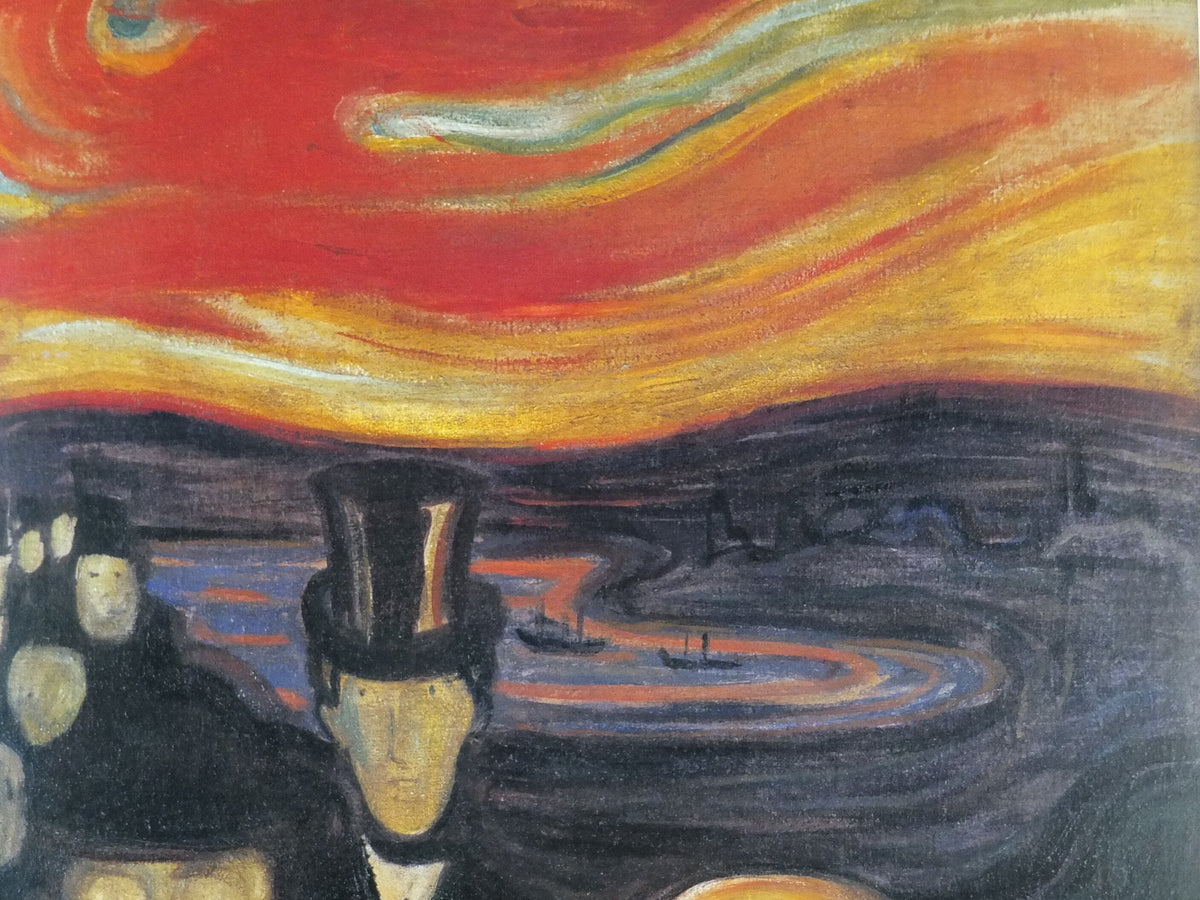 2000 Edvard Munch Poster, Anxiety 1894, Munch Museet, Norway, Expressionism, Symbolism, gallery exhibition, wall art decor