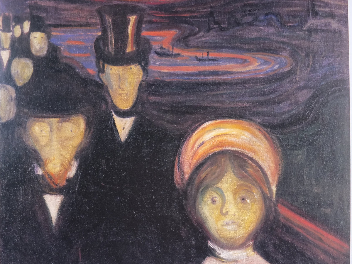 2000 Edvard Munch Poster, Anxiety 1894, Munch Museet, Norway, Expressionism, Symbolism, gallery exhibition, wall art decor