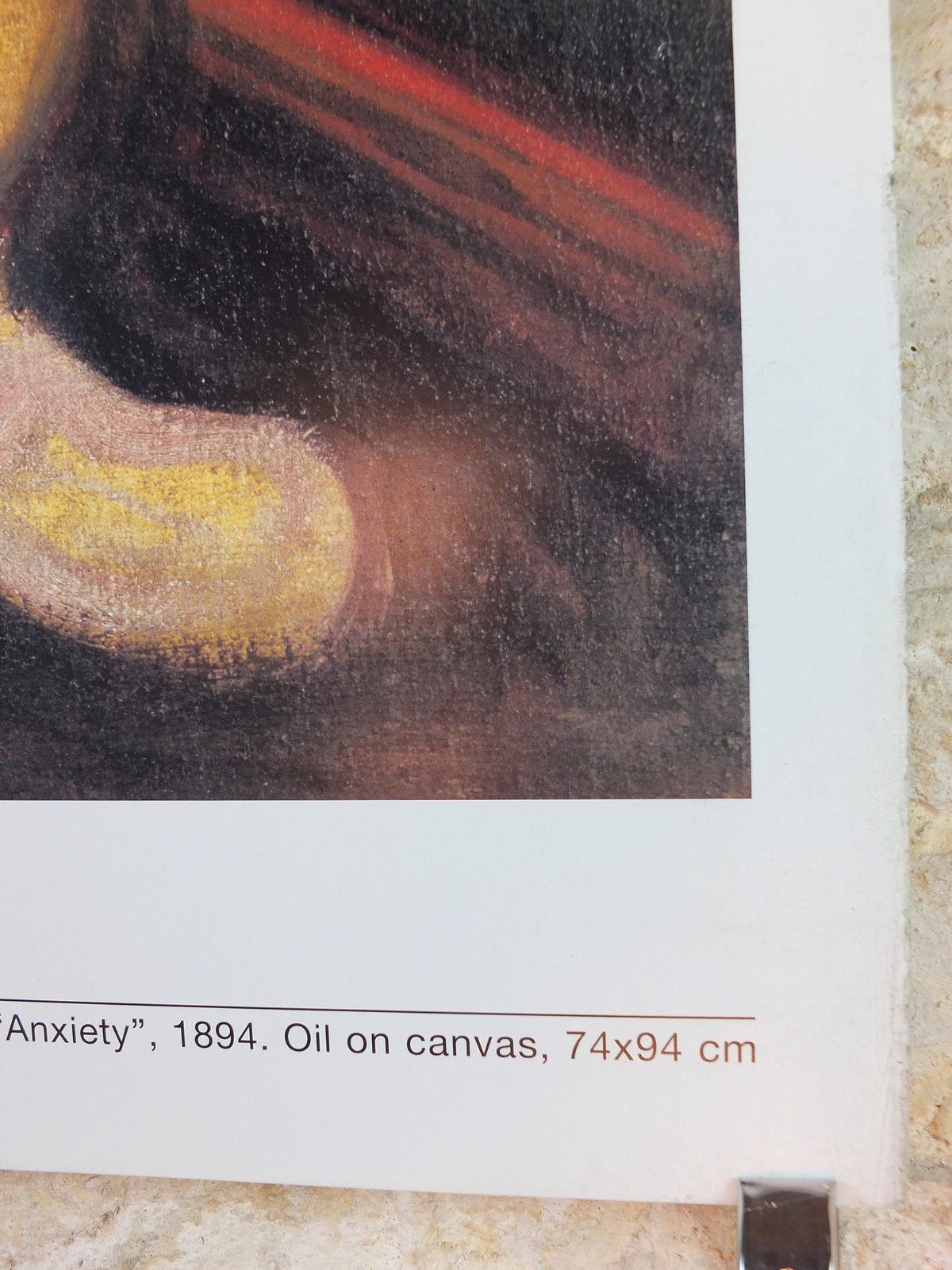 2000 Edvard Munch Poster, Anxiety 1894, Munch Museet, Norway, Expressionism, Symbolism, gallery exhibition, wall art decor