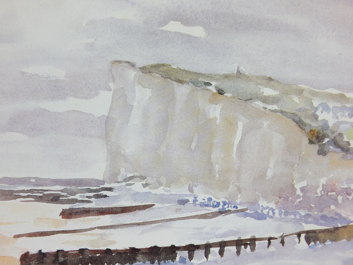 1982 Emile Petit Poster, White Cliffs Seascape, Ministry of Post and Communications, Paris, artist gallery exhibition, wall art decor