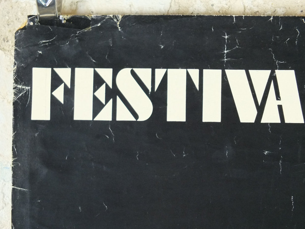 1972 Festival of Athens Poster, classical Greek sculpture, travel tourism, holiday vacation, wall art decor