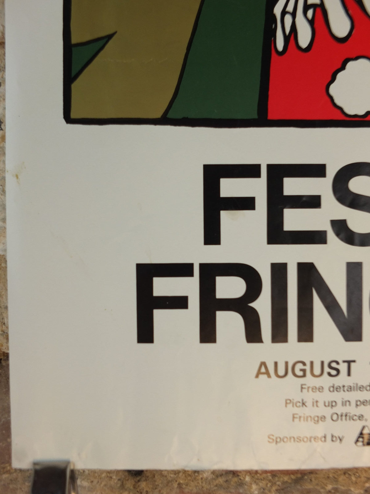 1981 Edinburgh Festival Fringe Poster, Cultural Arts Festival, comedy, artwork by Lorna Hush wall art decor