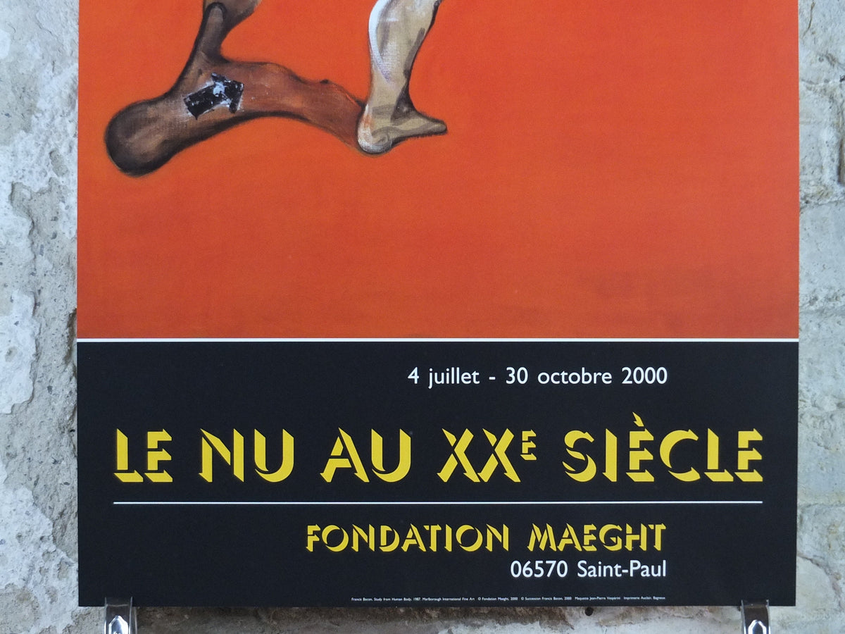2000 Francis Bacon Poster, Study from Human Body 1987, Fondation Maeght, Figurative Realism, gallery exhibition, wall art decor