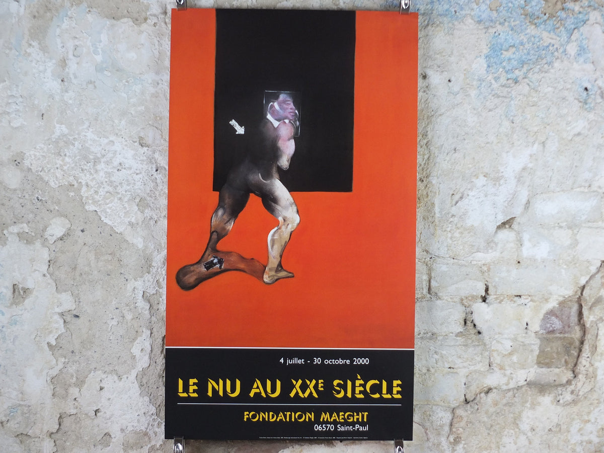 2000 Francis Bacon Poster, Study from Human Body 1987, Fondation Maeght, Figurative Realism, gallery exhibition, wall art decor