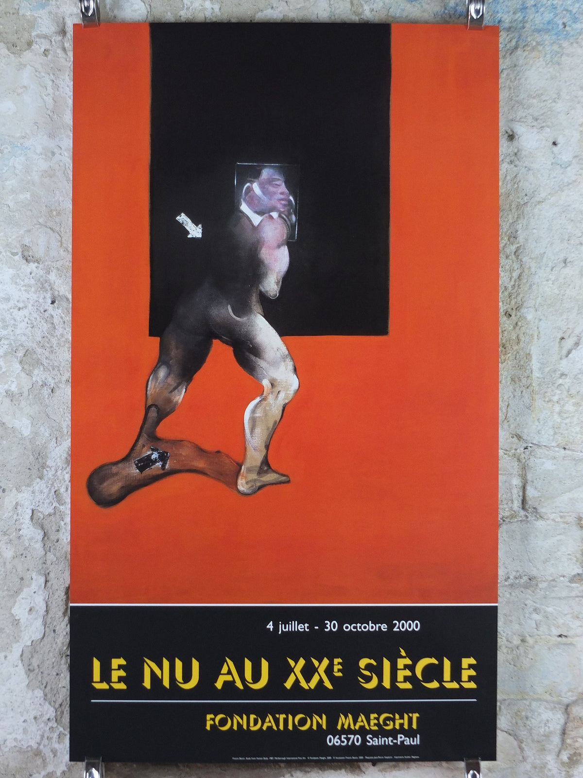 2000 Francis Bacon Poster, Study from Human Body 1987, Fondation Maeght, Figurative Realism, gallery exhibition, wall art decor