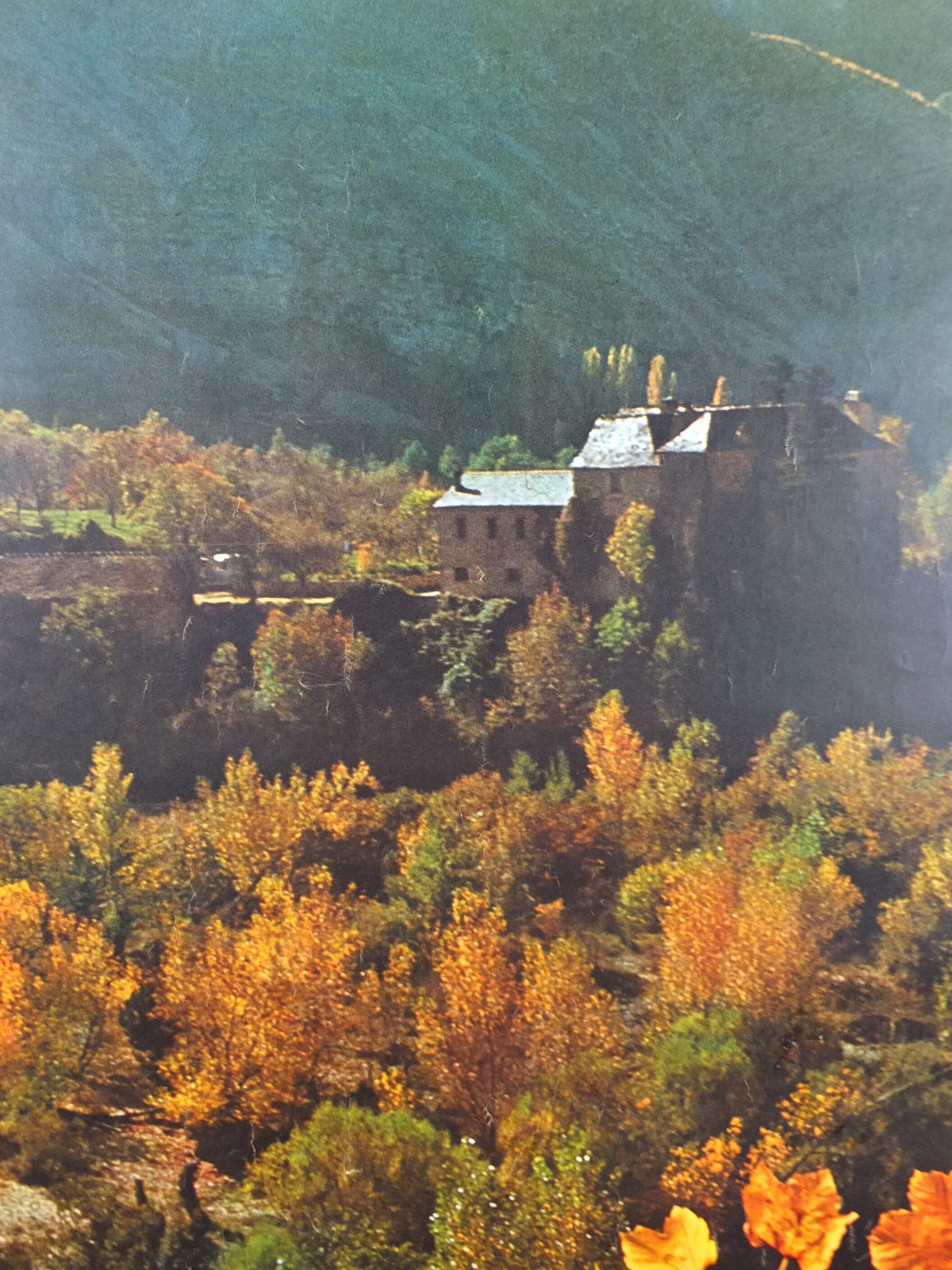 1960s Autumn in Languadoc Roussillon Poster, Ispagnac, printed by French Government, travel tourism, wall art decor