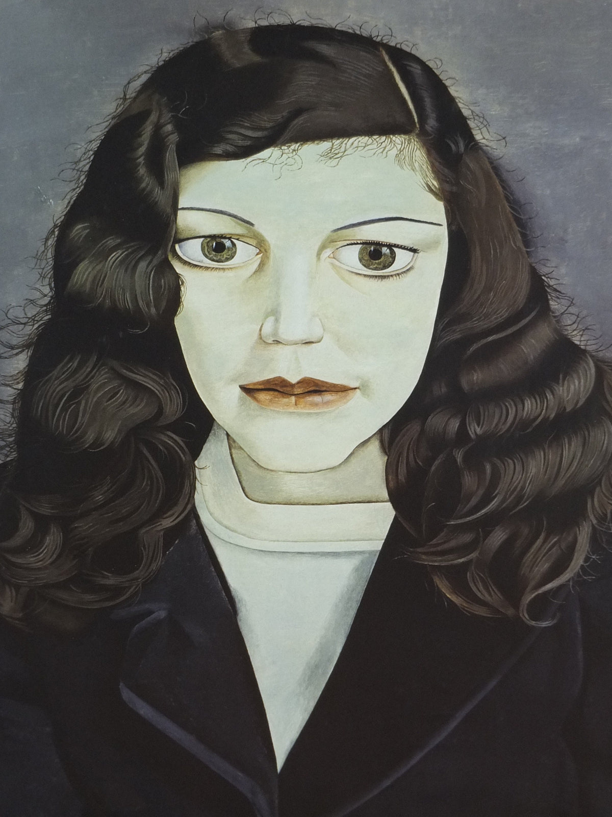 2012 Lucian Freud Poster, Girl in a Dark Jacket 1947, National Portrait Gallery, Figurative Realism, gallery exhibition, wall art decor
