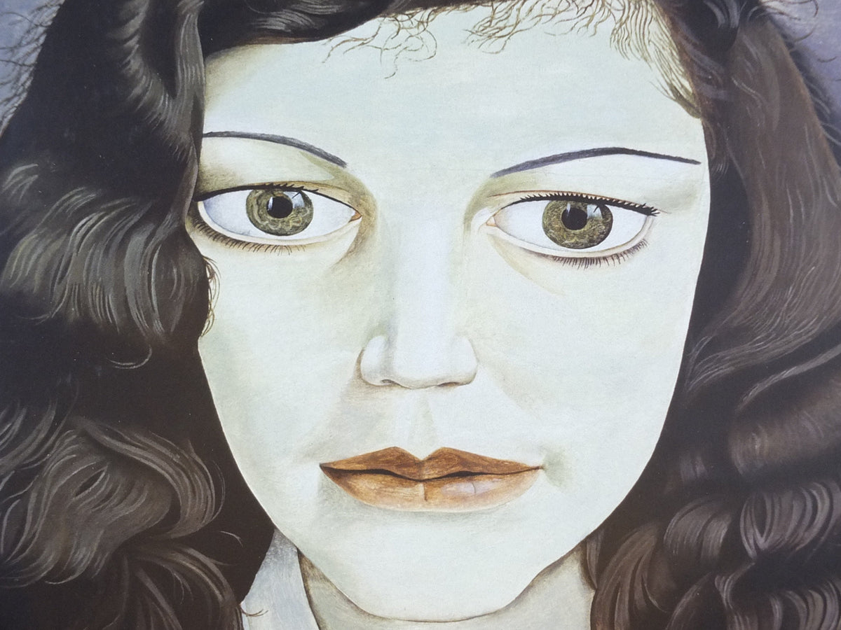 2012 Lucian Freud Poster, Girl in a Dark Jacket 1947, National Portrait Gallery, Figurative Realism, gallery exhibition, wall art decor