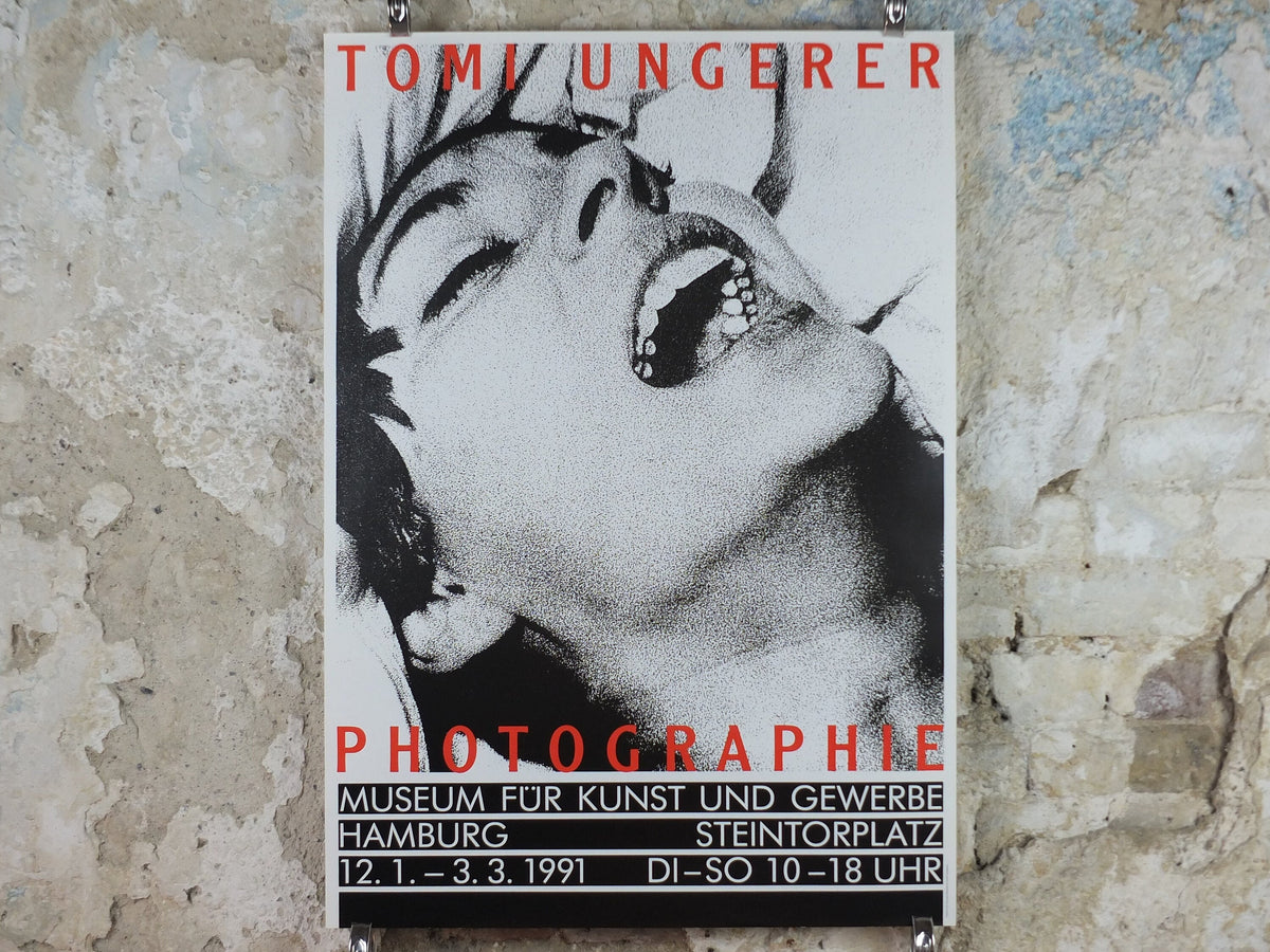 1991 Tomi Ungerer Poster, Face of a Woman, Photography, gallery exhibition, wall art decor