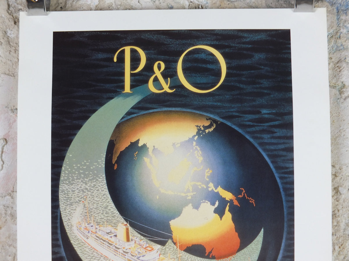 1980s P&O Travel Poster, Moments from the Peninsular and Oriental Steam Navigation Company Poster Collection, travel tourism, wall art decor