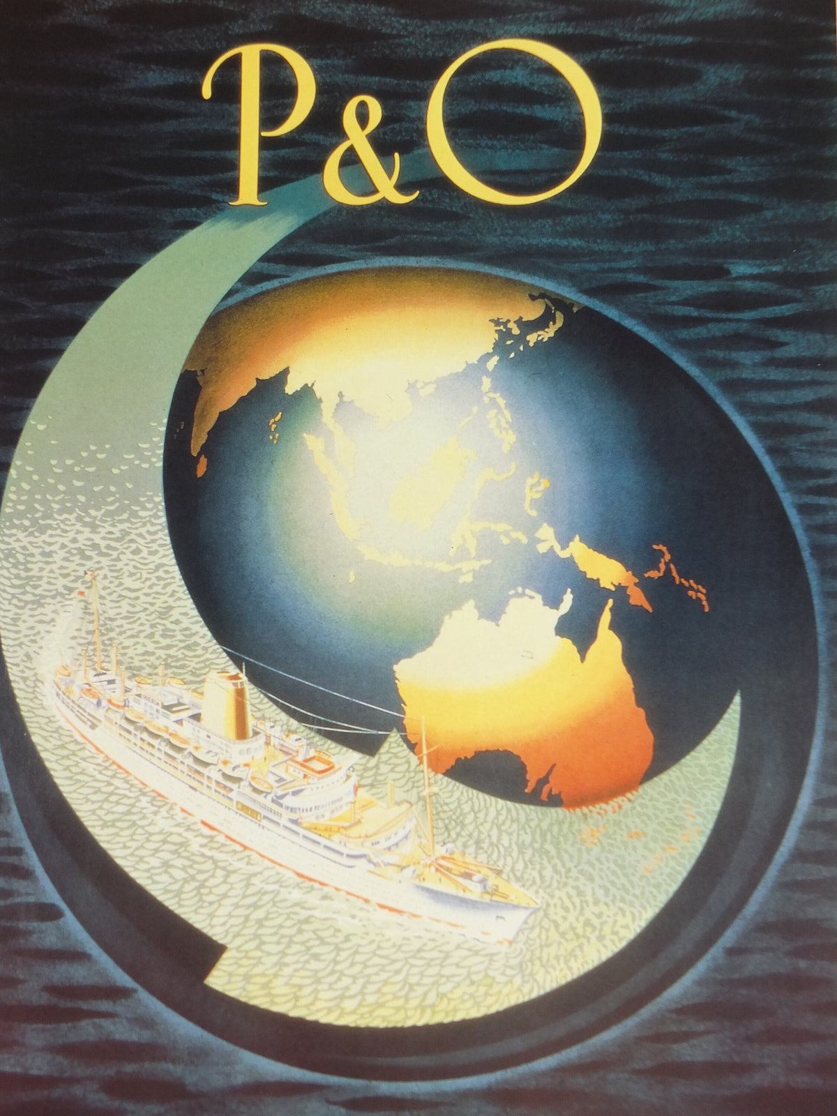 1980s P&O Travel Poster, Moments from the Peninsular and Oriental Steam Navigation Company Poster Collection, travel tourism, wall art decor