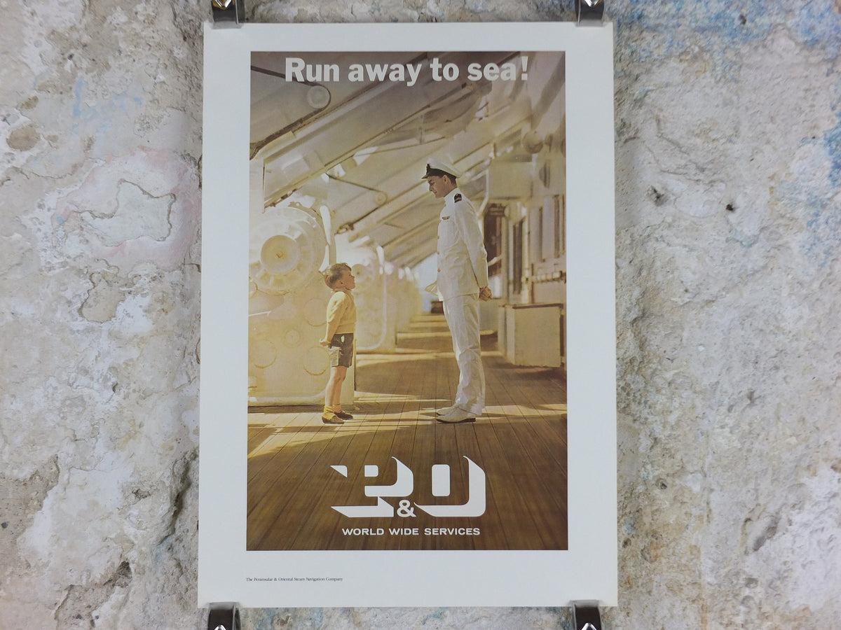 1980s P&O Travel Poster, Moments from the Peninsular and Oriental Steam Navigation Company Poster Collection, travel tourism, wall art decor