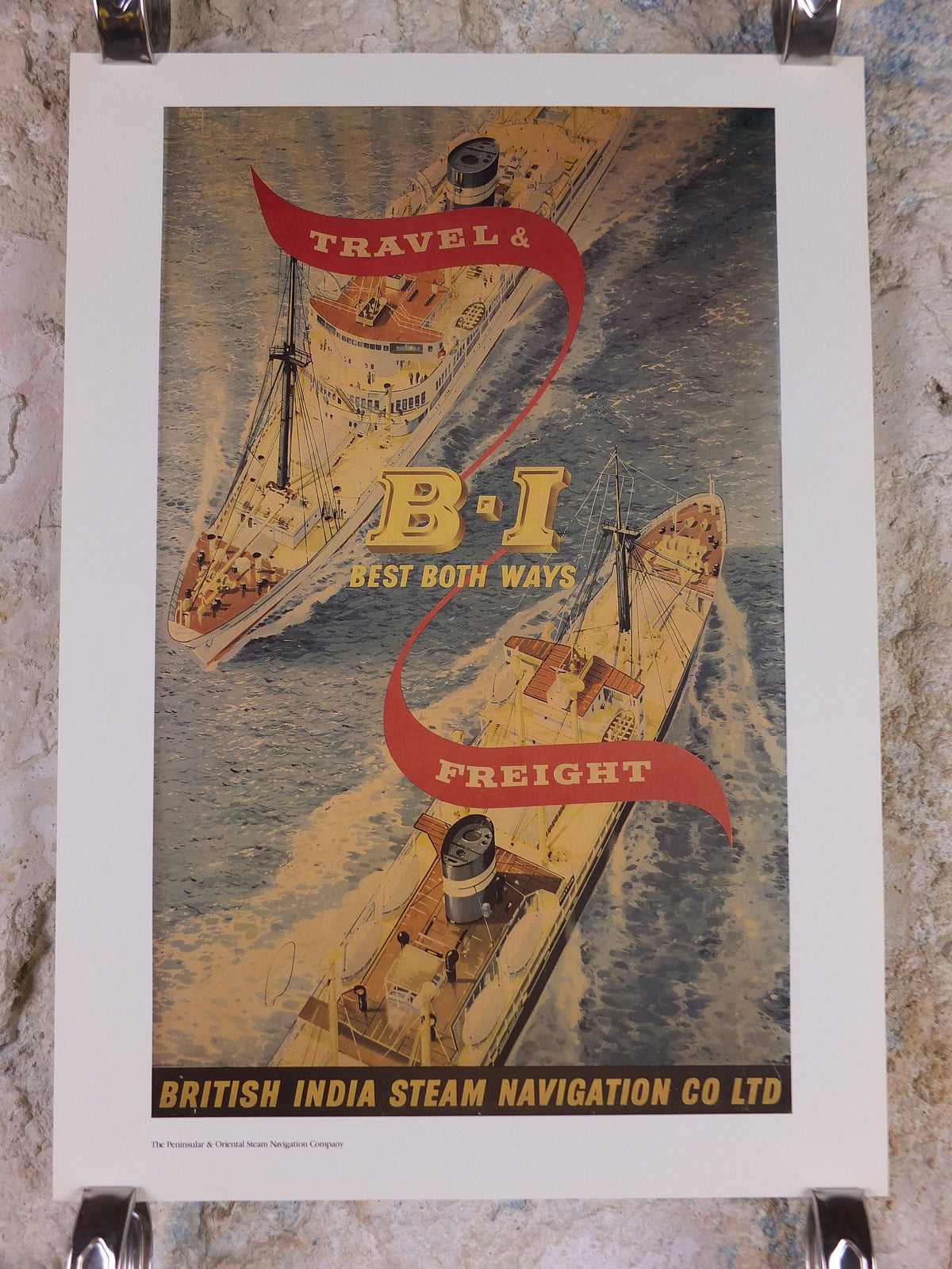 1980s P&O Travel Poster, Moments from the Peninsular and Oriental Steam Navigation Company Poster Collection, travel tourism, wall art decor