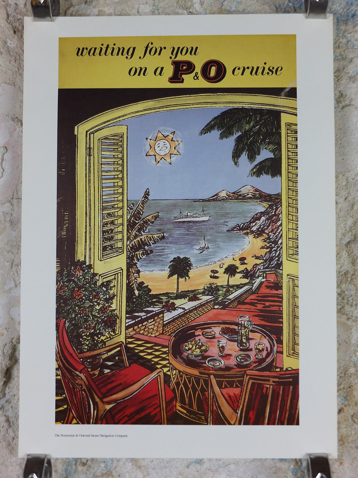 1980s P&O Travel Poster, Moments from the Peninsular and Oriental Steam Navigation Company Poster Collection, travel tourism, wall art decor