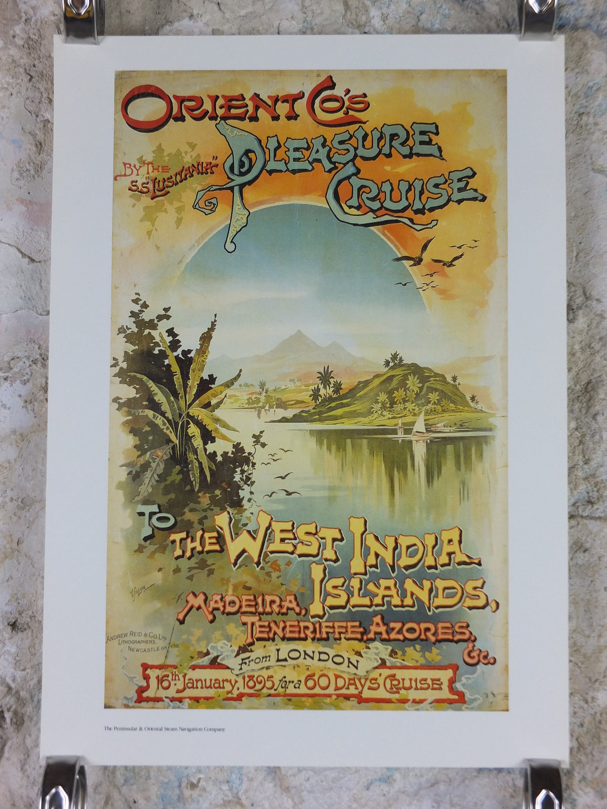 1980s P&O Travel Poster, Moments from the Peninsular and Oriental Steam Navigation Company Poster Collection, travel tourism, wall art decor