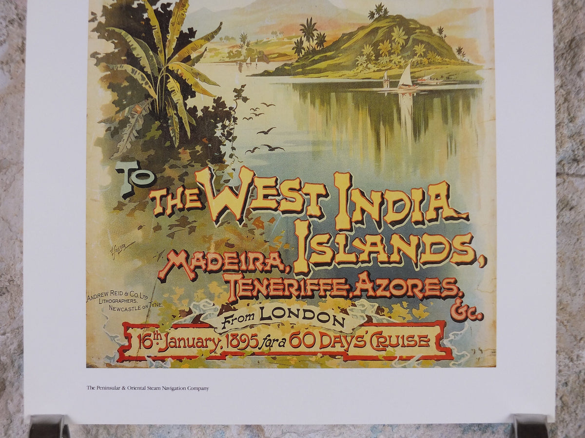 1980s P&O Travel Poster, Moments from the Peninsular and Oriental Steam Navigation Company Poster Collection, travel tourism, wall art decor