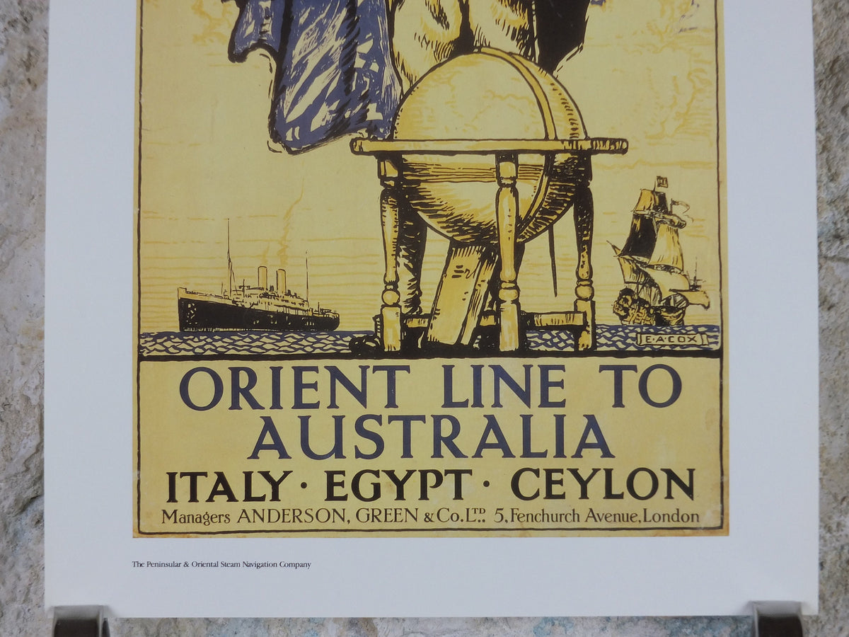 1980s P&O Travel Poster, Moments from the Peninsular and Oriental Steam Navigation Company Poster Collection, travel tourism, wall art decor