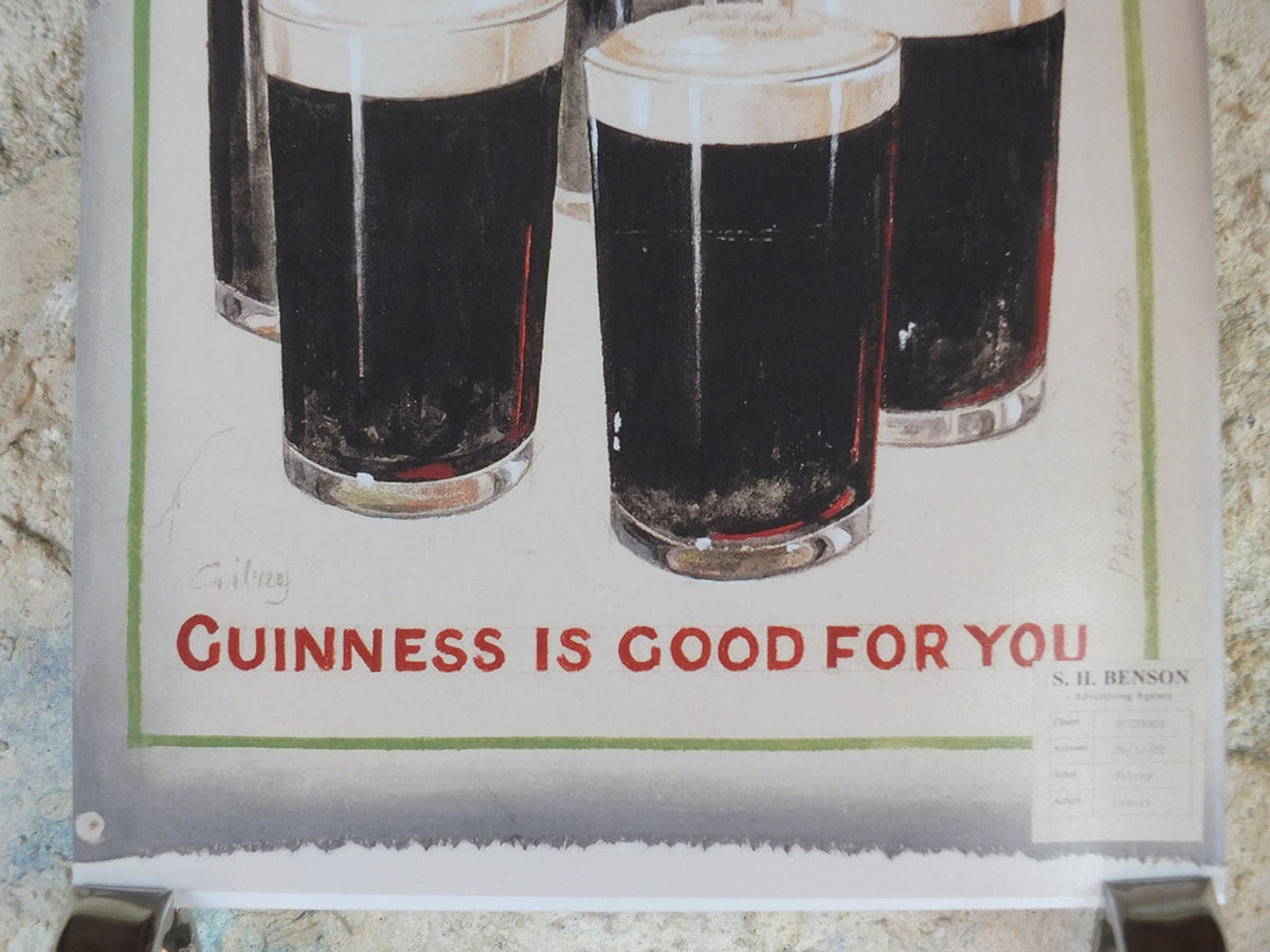The Lost Guinness Gilroy Posters Photo, by John Gilroy, A Guinness a Day, from S.H. Benson, Advertising campaigns, wall art decor