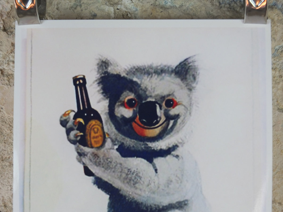 The Lost Guinness Gilroy Posters Photo, by John Gilroy, Koala with Guinness, from S.H. Benson, Advertising campaigns, wall art decor