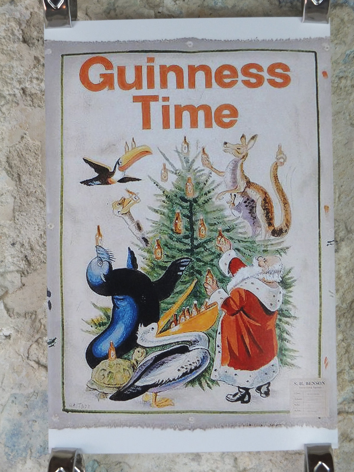 The Lost Guinness Gilroy Posters Photo, by John Gilroy, Guinness Christmas Time, from S.H. Benson, Advertising campaigns, wall art decor