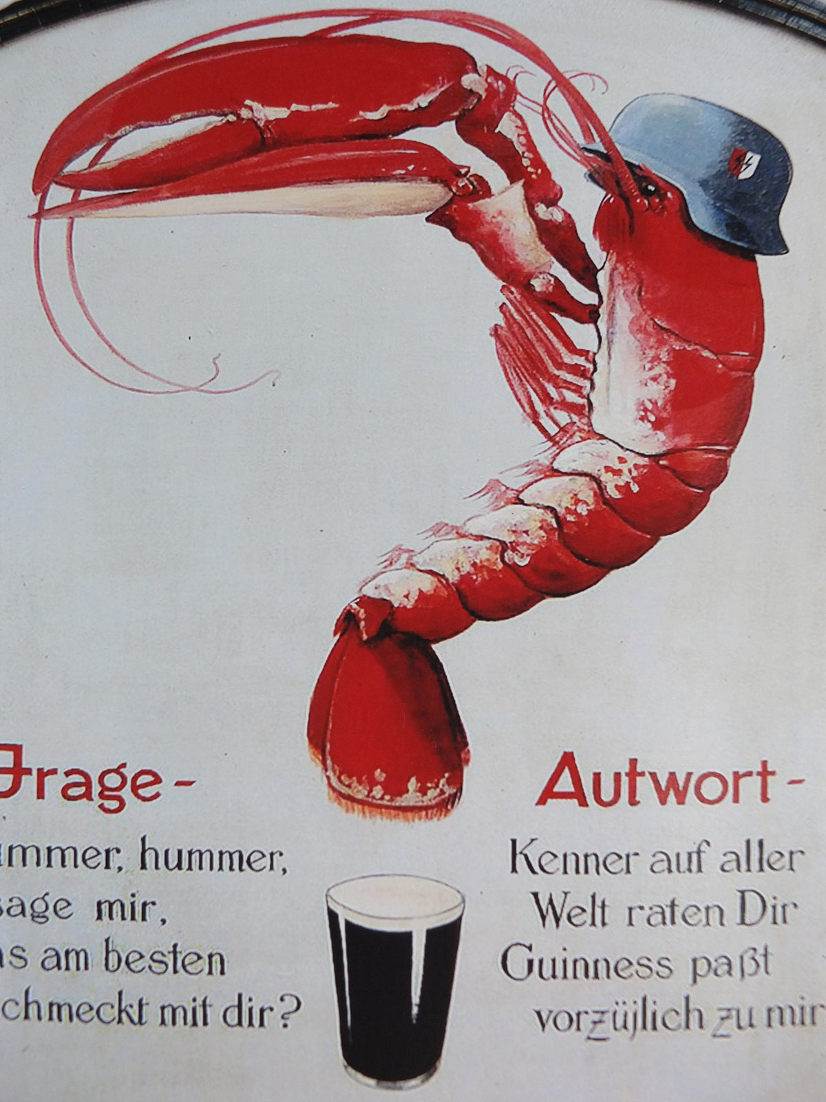 The Lost Guinness Gilroy Posters Photo, by John Gilroy, Lobster with Guinness, from S.H. Benson, Advertising campaigns, wall art decor