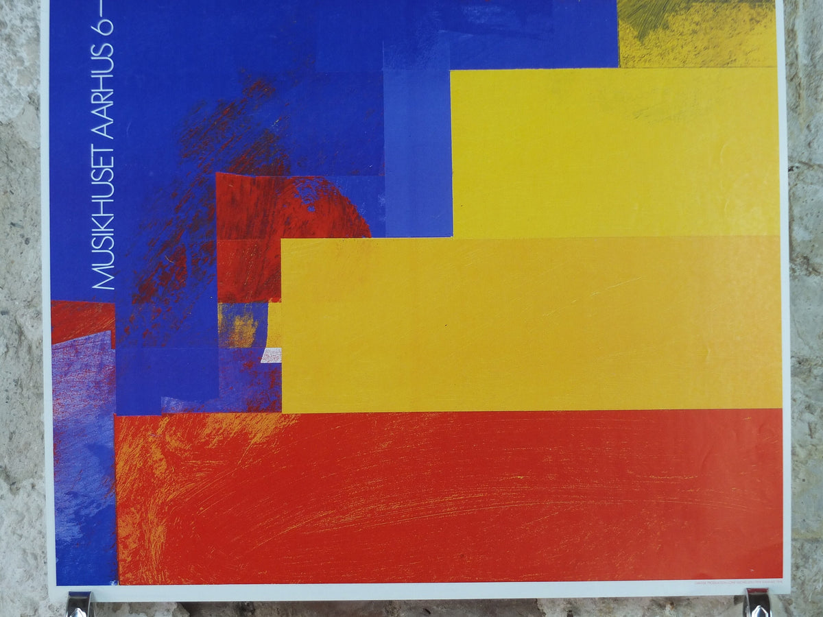 1986 Per Arnoldi Poster, Musikhuset Aarhus, Scandinavian Danish Design hallery and exhibition, wall art decor