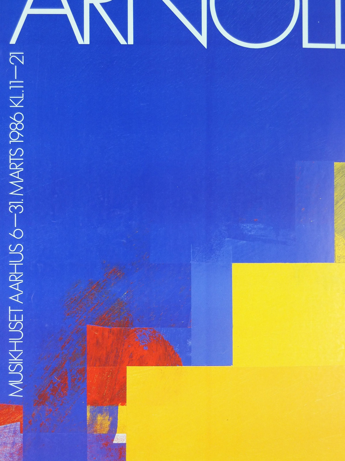 1986 Per Arnoldi Poster, Musikhuset Aarhus, Scandinavian Danish Design hallery and exhibition, wall art decor