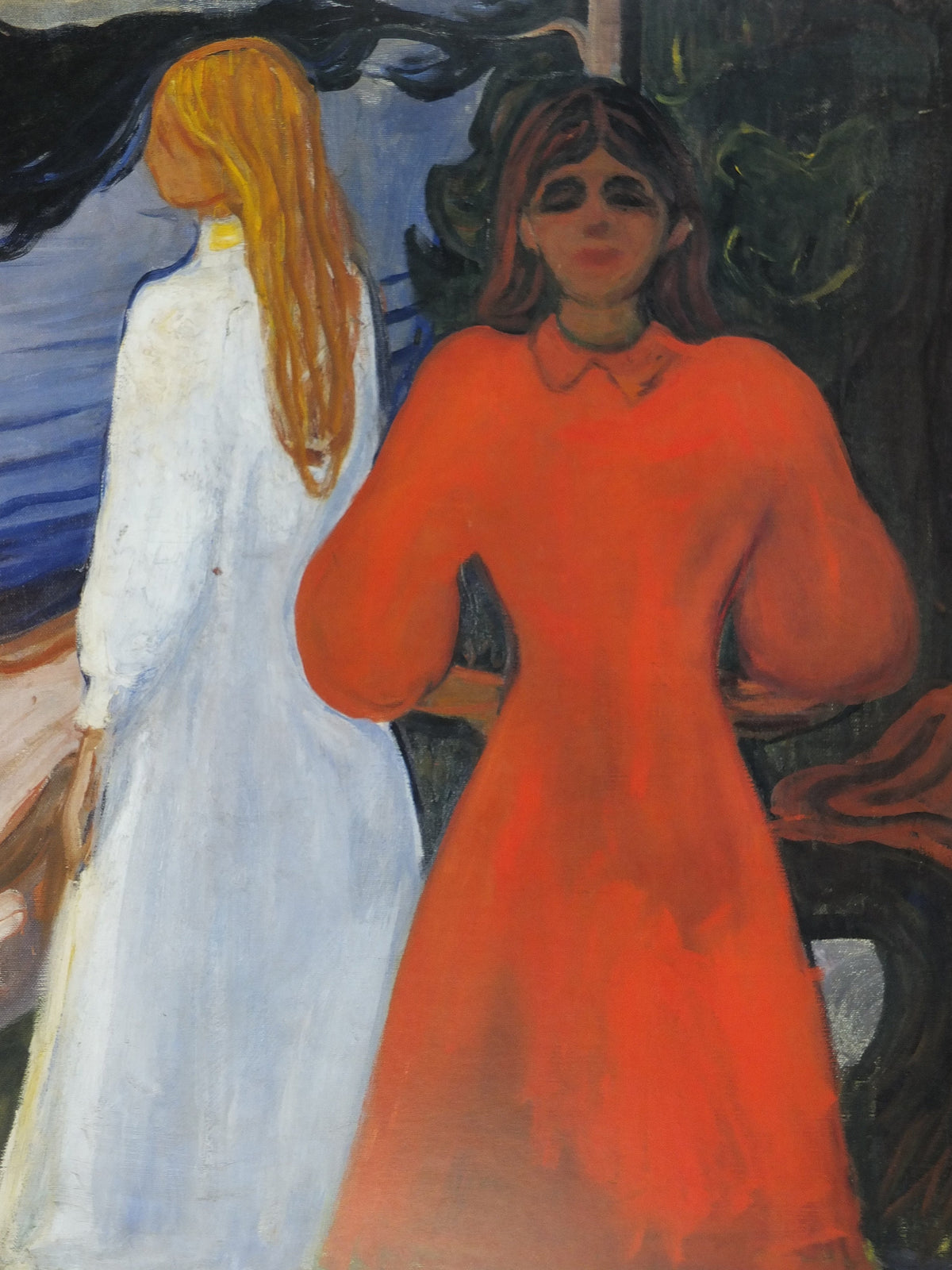 2000 Edvard Munch Poster, Red and White 1894, Munch Museet, Norway, Expressionism, Symbolism, gallery exhibition, wall art decor