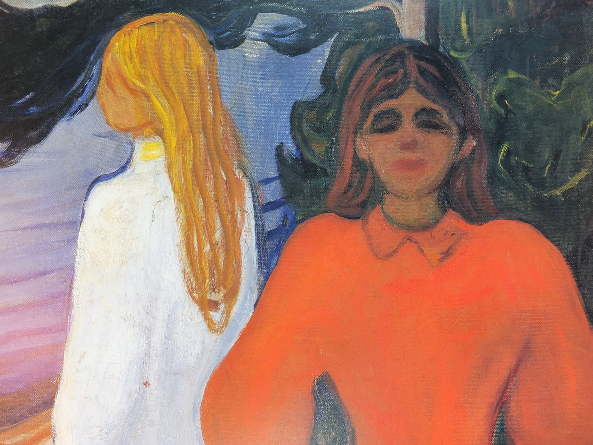2000 Edvard Munch Poster, Red and White 1894, Munch Museet, Norway, Expressionism, Symbolism, gallery exhibition, wall art decor