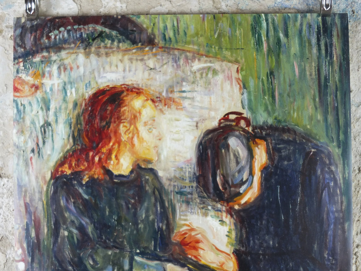 Edvard Munch Poster, The Sick Child, Ordrupgaard, Expressionism, Symbolism, Det syke barn, gallery exhibition, wall art decor