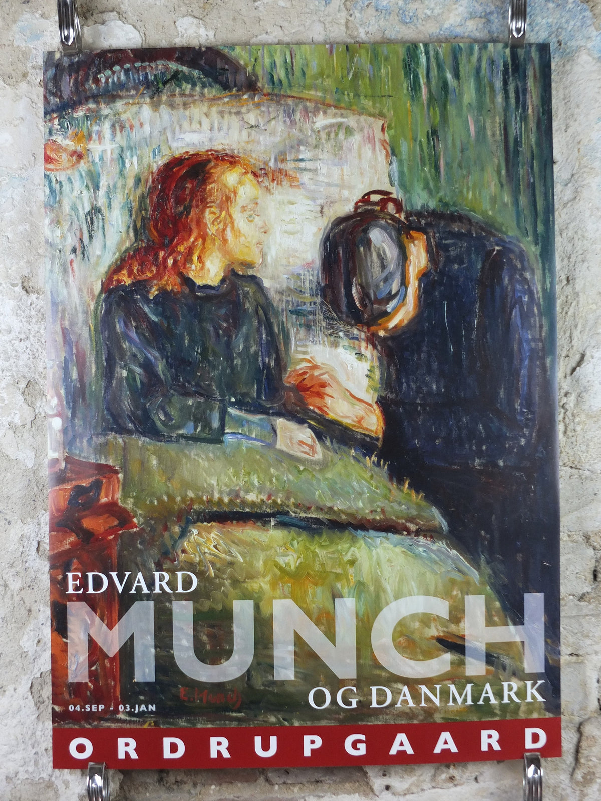 2010 Edvard Munch Poster, The Sick Child, Ordrupgaard, Expressionism, Symbolism, Det syke barn, gallery exhibition, wall art decor