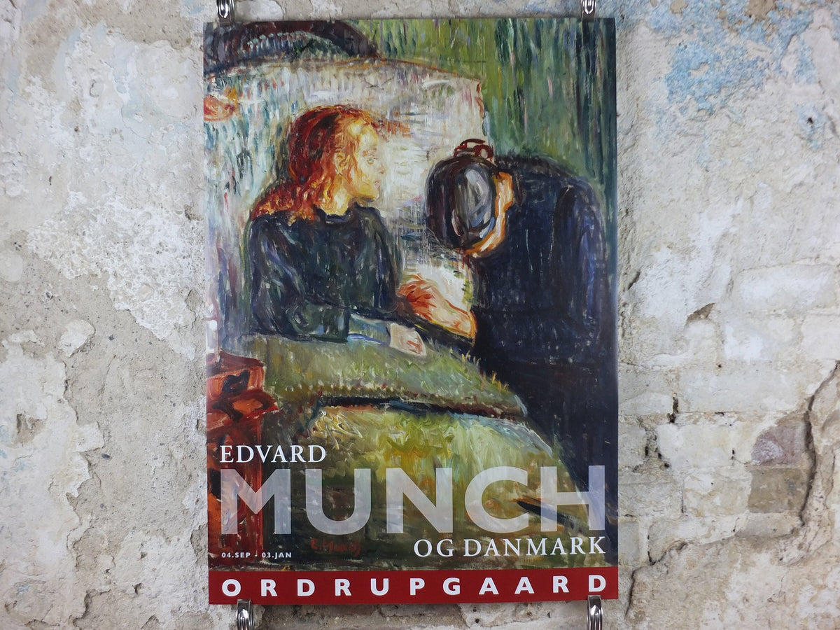 Edvard Munch Poster, The Sick Child, Ordrupgaard, Expressionism, Symbolism, Det syke barn, gallery exhibition, wall art decor