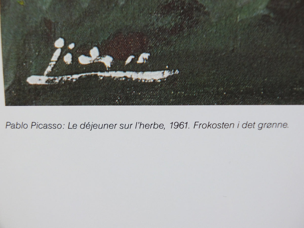1988 Pablo Picasso Poster, Lunch on the Grass 1961, Louisiana Copenhagen, Le déjeuner sur l'herbe, artist gallery exhibition, wall art decor
