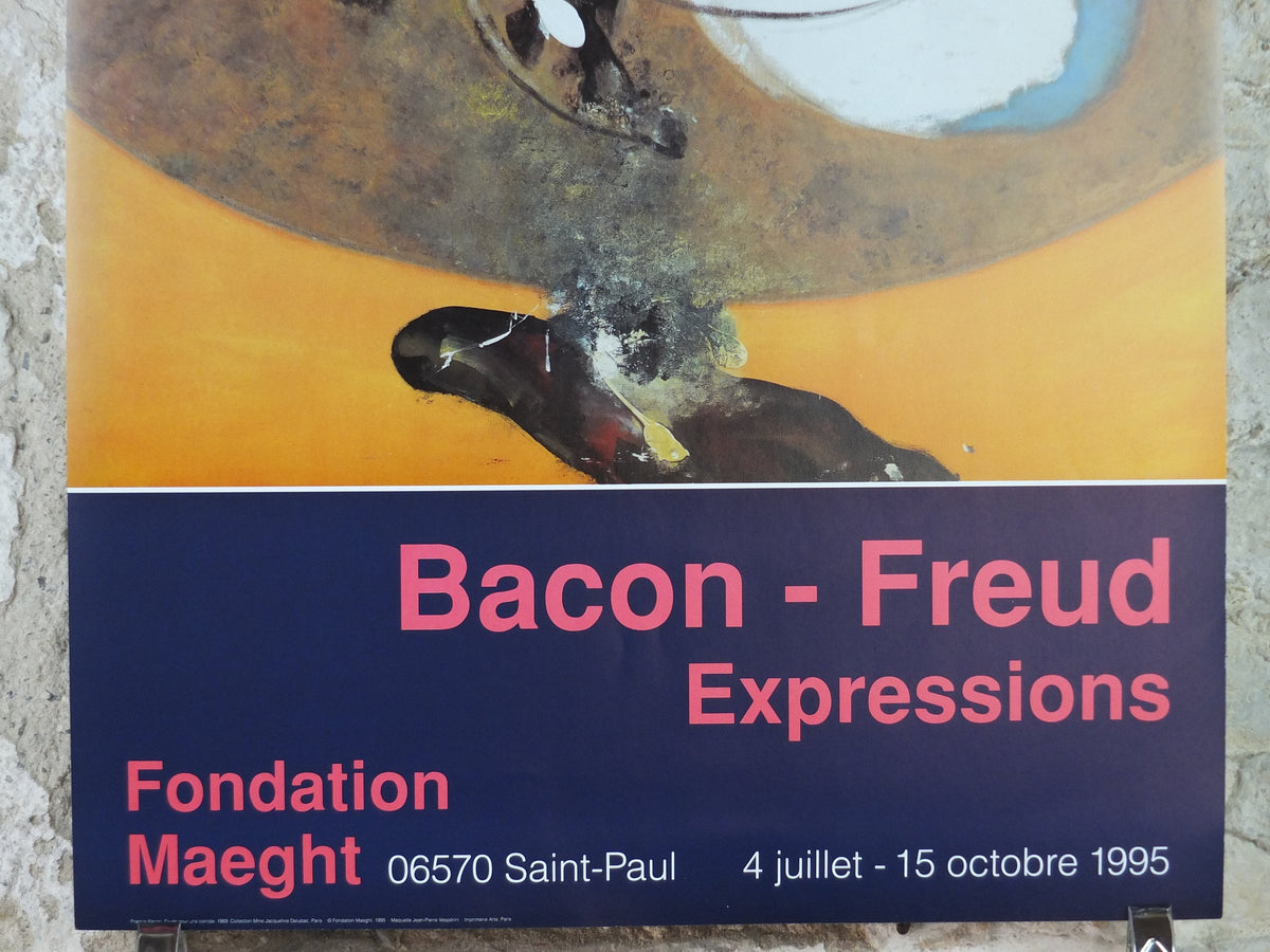 1995 Francis Bacon Poster, Study for a Bullfight 1969, Maeght, Figurative Realism, gallery exhibition, wall art decor