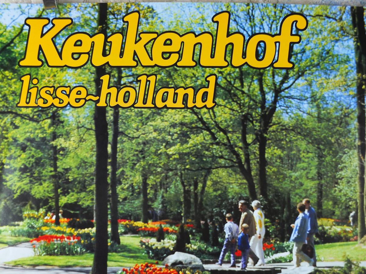 1987 Dutch Tulips Keukenhof Poster, Lisse Holland, The Netherlands, tulip gardens, flower fields and bulbs, wall art decor