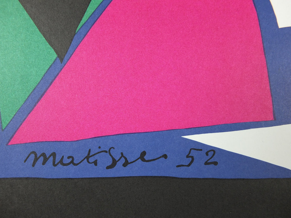 1987 Henri Matisse Poster, Atelier Mourlot, Fauvism, Magazin du Nord Copenhagen, Modernism, abstract, gallery exhibition wall art decor