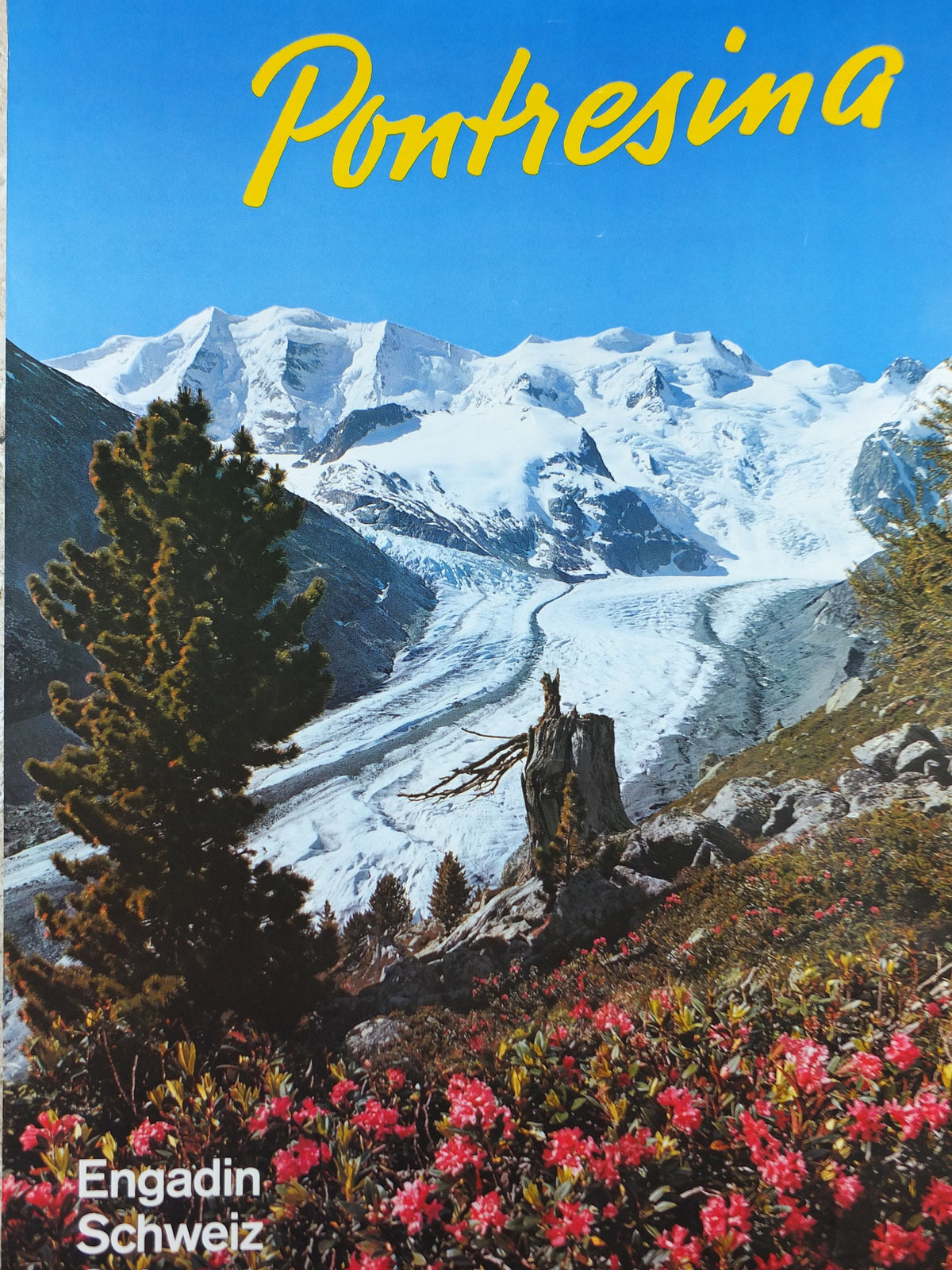 1972 Pontresina Skiing Poster, Engadin Alps, St Moritz, Snow, Switzerland, Suisse, Schweiz, mountain tourism ski vacation wall art decor