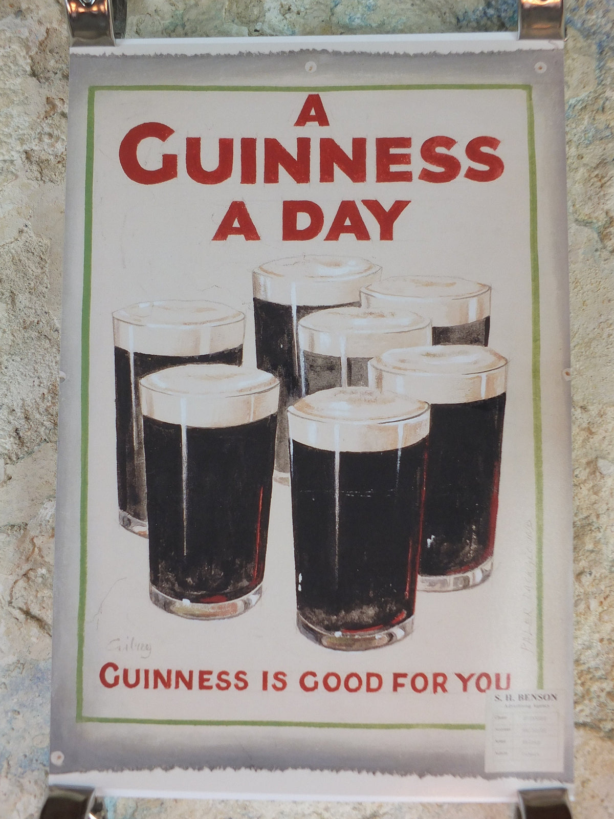 The Lost Guinness Gilroy Posters Photo, by John Gilroy, A Guinness a Day, from S.H. Benson, Advertising campaigns, wall art decor