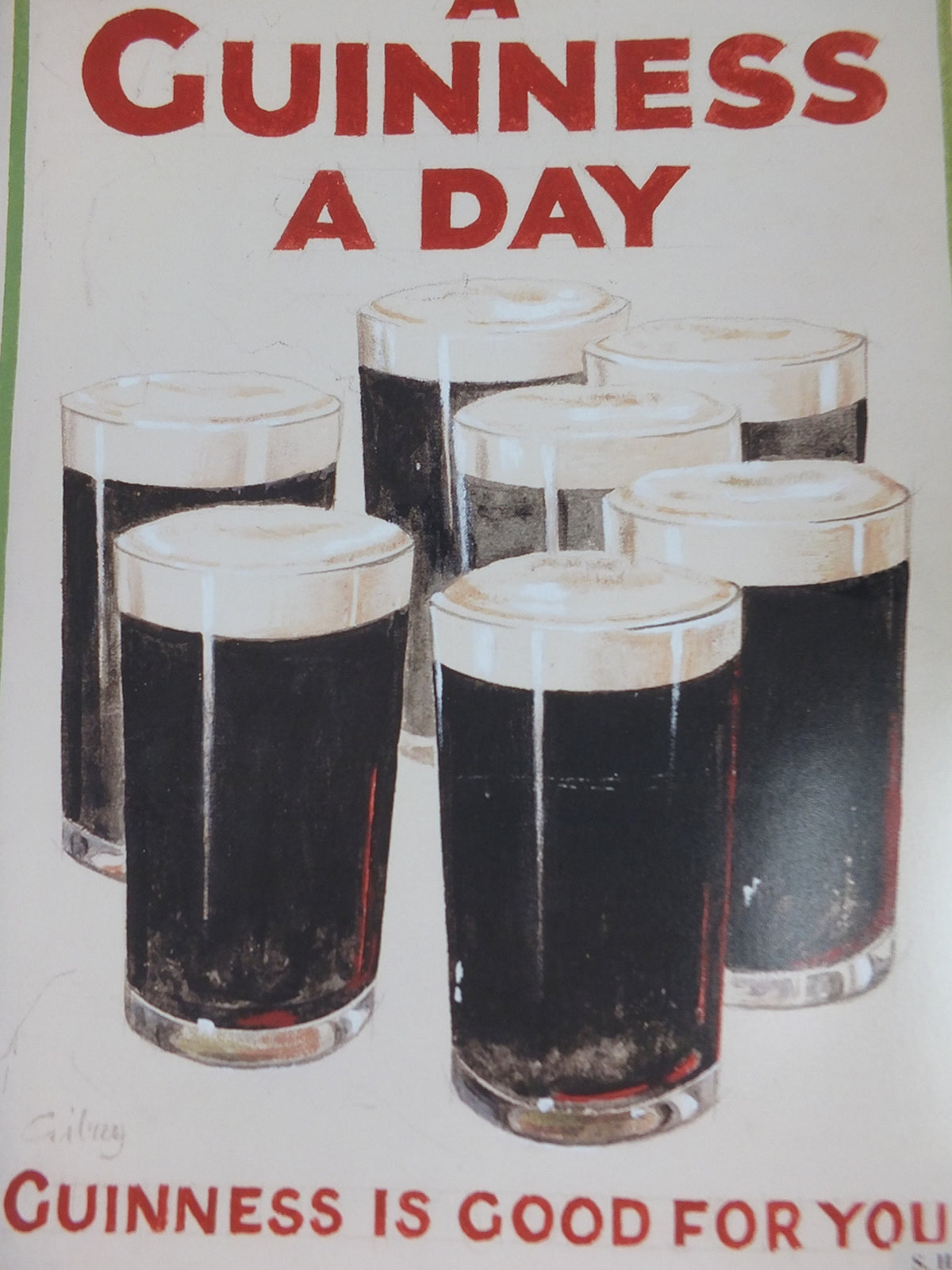 The Lost Guinness Gilroy Posters Photo, by John Gilroy, A Guinness a Day, from S.H. Benson, Advertising campaigns, wall art decor
