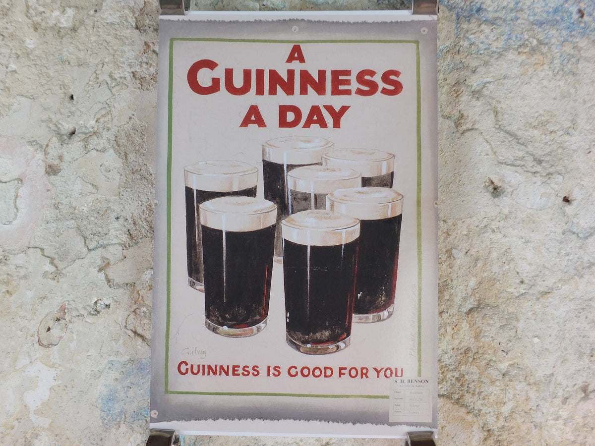 The Lost Guinness Gilroy Posters Photo, by John Gilroy, A Guinness a Day, from S.H. Benson, Advertising campaigns, wall art decor