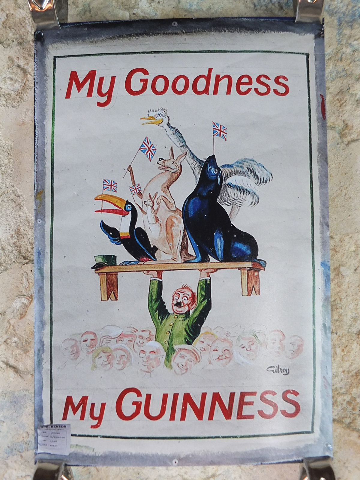 The Lost Guinness Gilroy Posters Photo, by John Gilroy, My Goodness My Guinness, from S.H. Benson, Advertising campaigns, wall art decor