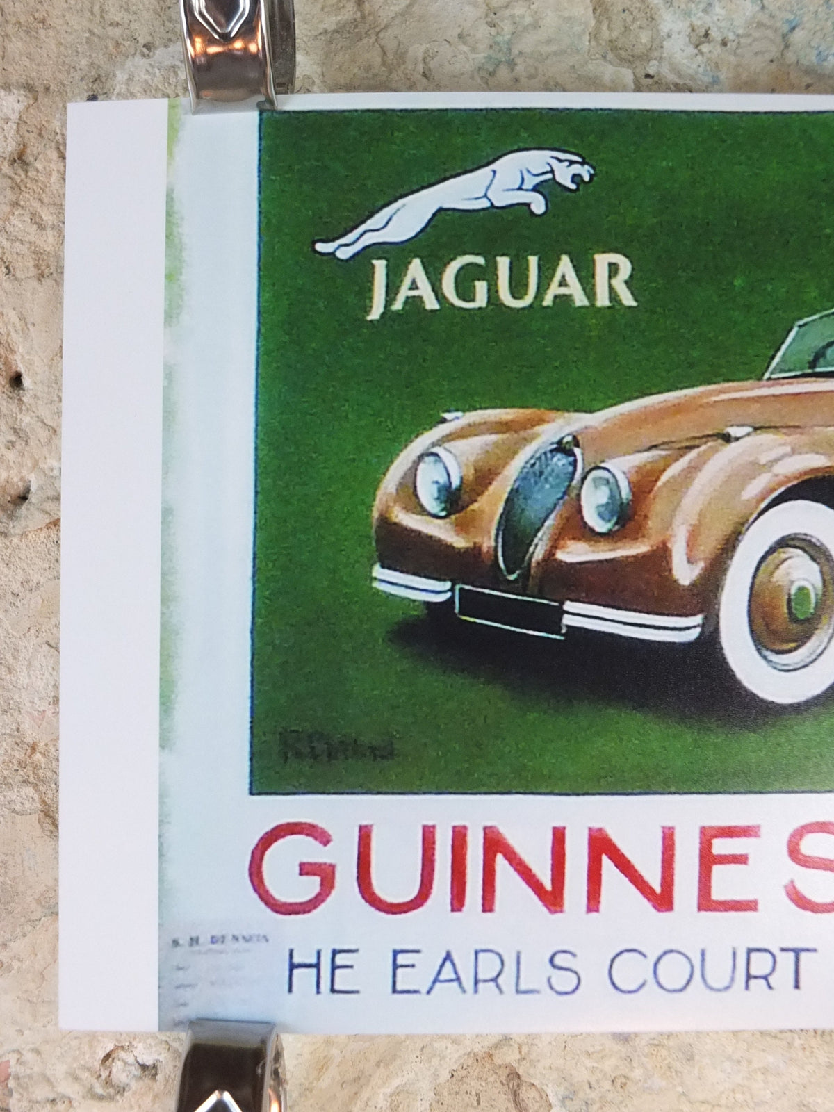 The Lost Guinness Gilroy Posters Photo, by John Gilroy, Guinness Time Jaguar, from S.H. Benson, Advertising campaigns, wall art decor