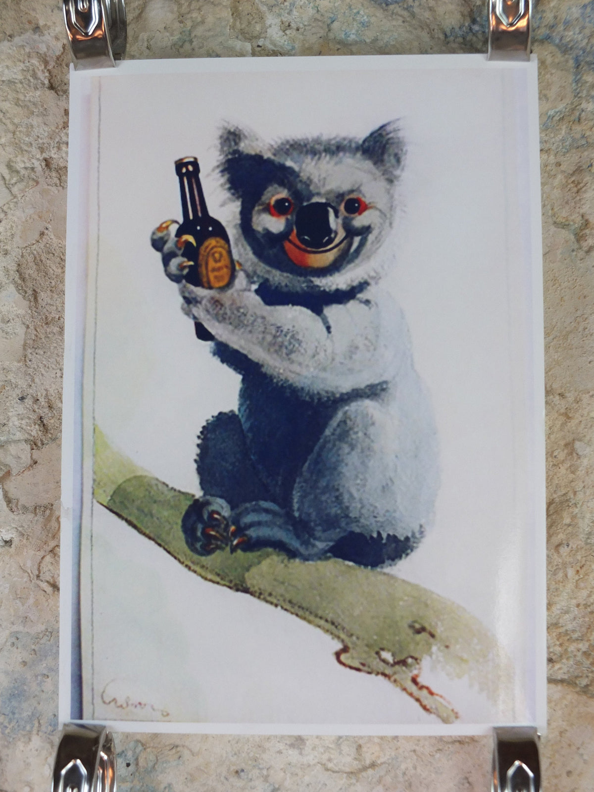 The Lost Guinness Gilroy Posters Photo, by John Gilroy, Koala with Guinness, from S.H. Benson, Advertising campaigns, wall art decor