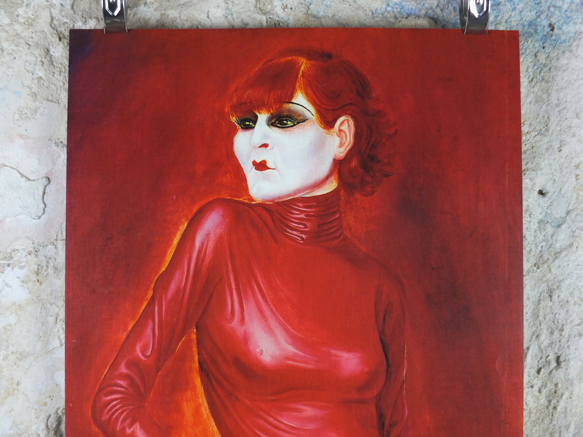 1998 Otto Dix Poster, Portrait of the Dancer Anita Berber 1925, Fondation Maeght, Expressionism, gallery exhibition wall art decor
