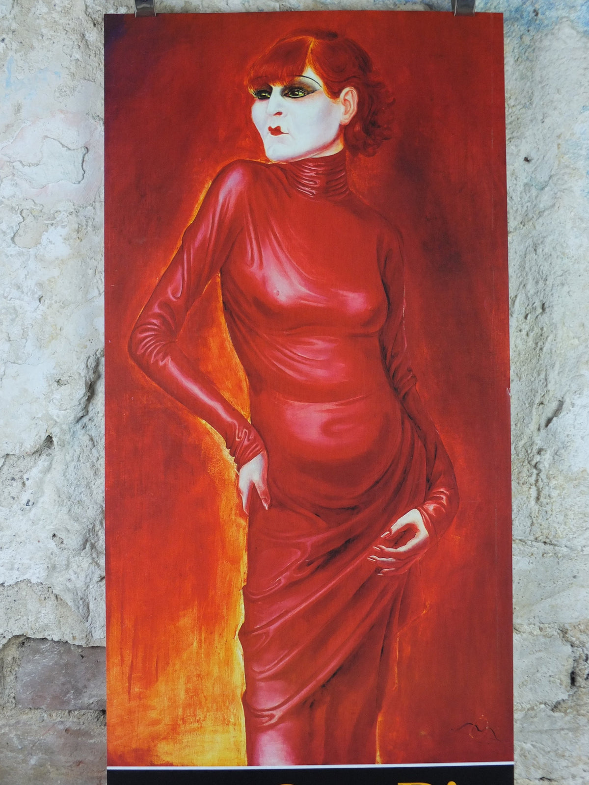 1998 Otto Dix Poster, Portrait of the Dancer Anita Berber 1925, Fondation Maeght, Expressionism, gallery exhibition wall art decor