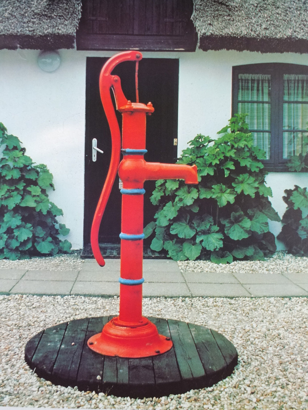 1970s Denmark Travel Poster, Denmark - You'll Love It, old fashioned red water pump, Danish Tourist Board, Travel tourism, wall art decor