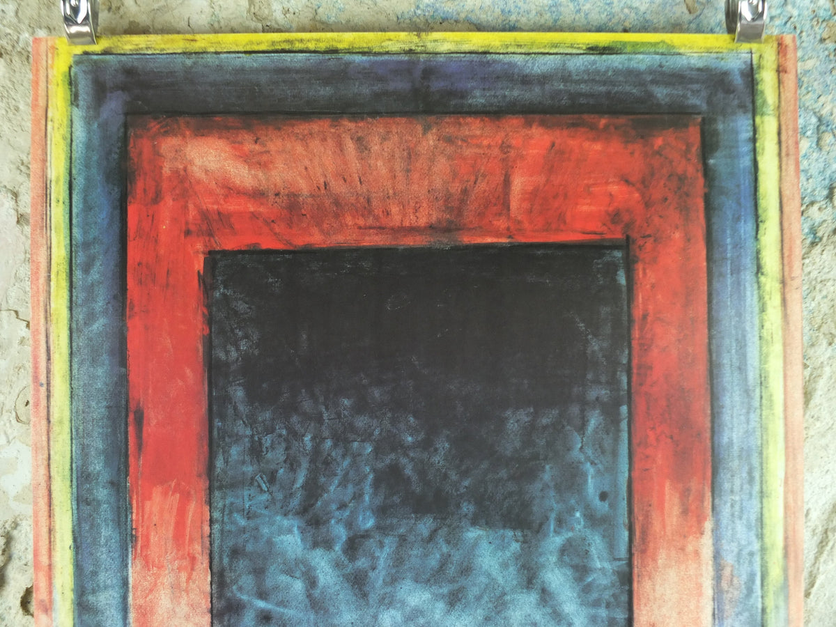 1983 Anne Madden Poster, Abstract, Fondation Maeght Paris, gallery exhibition, wall art decor